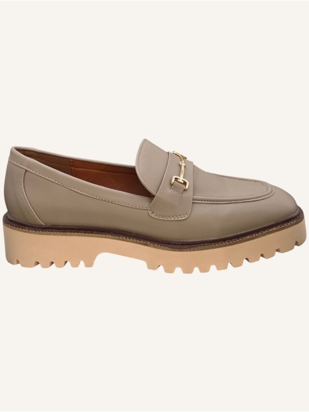 CCOCCI Megan Taupe Horsebit Lug Sole Loafers Size 10 NWOB - Picture 3 of 10